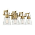 thumbnail image 4 of 4 Light Bath Vanity In Mid-Century Modern Style-9.5 Inches Tall And 32 Inches Wide-Warm Brass Finish Savoy House 8-1830-4-322, 4 of 5
