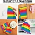 thumbnail image 7 of Dreamtimes Rainbow Striped Kitchen Towel, Dish Towels Quick Drying Tea Towels Absorbent Hand Towels for Kitchen Sink Dinner Table 28 x 18 Inches, Set of 6, 7 of 7