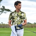 thumbnail image 3 of Fotbe Hawaii Palms Camiseta Polo de Golf para Hombre con Estampado – Camisa Deportiva Transpirable con Cuello Abotonado-4X-Large, 3 of 6