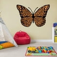 thumbnail image 2 of Multicolored Butterfly Vinyl DÃ©cor Sticker Leopard Animal Skin Print Pattern Design Kids Bedroom Adhesive Wall Decal - 14" x 20" Removable Home Living Room Art Giant Moth Insect Wall Decoration, 2 of 5