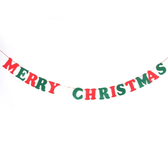 TOPINCN Non-woven Fabric Christmas Hanging Flags Banner Bunting DIY Home Wall Decor Party Decoration, Christmas Hanging Decor, Christmas Wall Decor