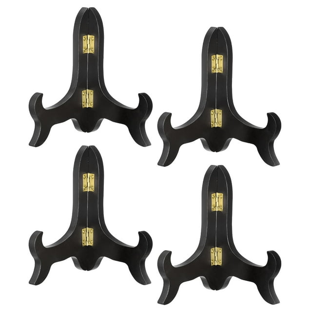 4uds Soporte de caballete Unique Bargains Madera Plegable Negro para Decorativo Imagen marco