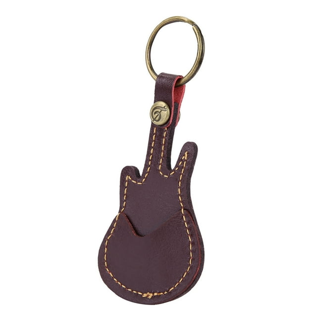 Leather Guitar Picks Bag, Guitar Pick Holders Case Keyring Guitar Plectrums Bag for Guitar Pick Bag Including Pick Accessories for Guitar Pick Bag Sleeve Holder