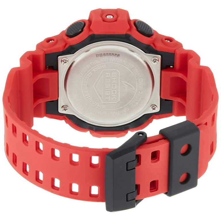 Casio Men's G Shock GA700-4A Red Resin Japanese Quartz Diving