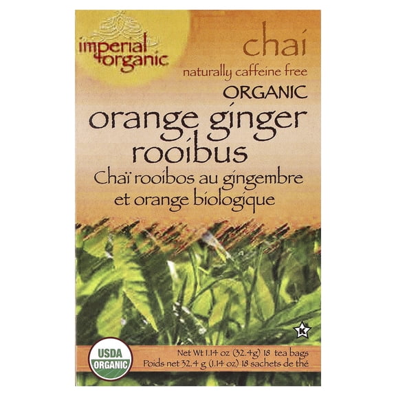 Uncle Lee'S Imperial Organic Orange Ginger Rooibus Chai Tea, 18 Tea Bags