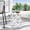 White, variant on Outdoor Metal End Table Large Iron Construction No Assembly Required,White