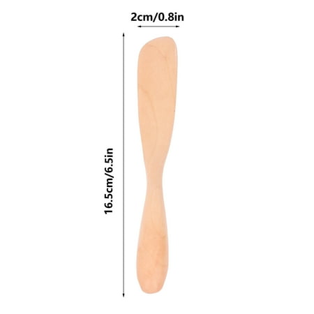 

5PCS Japanese Style Wooden Butter Knife Jam Cheese Spreader Tableware Facial Mask Knife[Log Color ]