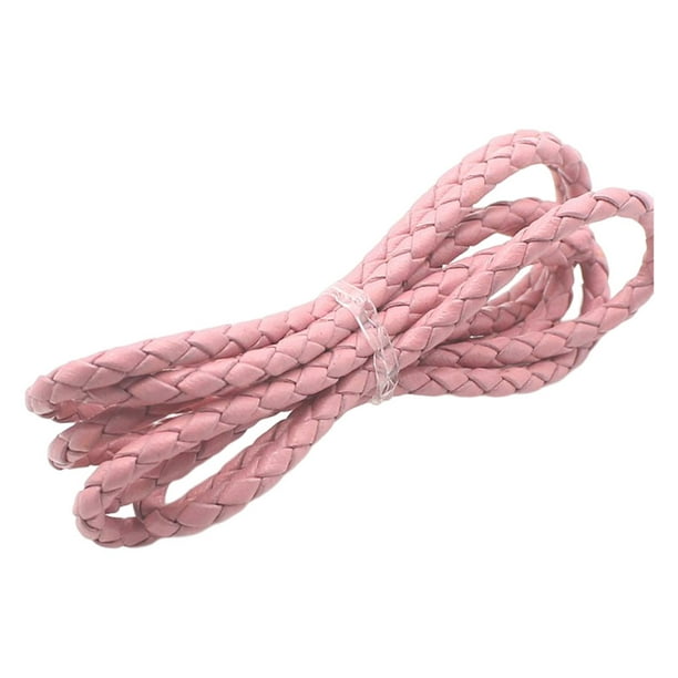 Qarigey Brazalete de de cordón trenzado de cuero, joyería DIY, cuerda de cuerda, artesanías caseras, reemplazo de búsqueda de arte Ropa, zapatos y accesorios Miscelánea Rosa Qarigey AP015602-11