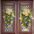 thumbnail image 5 of Yellow Artificial Hanging Wreath 30x51cm Plastic Wedding Window Decoration 1 Piece, 5 of 7