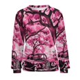 thumbnail image 7 of Christmas Train Cedar Tree Women's Floral Printed Sweatshirt Long Sleeve Crewneck Casual Loose Vintage Graphic Pullover Tops, 7 of 7