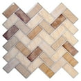 thumbnail image 1 of Truu Design Self-Adhesive Peel and Stick Herringbone Backsplash Wall Tiles, 1 of 5