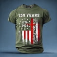 thumbnail image 2 of 250 Anniversary Usa Shirt Mens Shirts Short Sleeve 1776-2026 250th Birthday T-Shirt Crew Neck Lightweight America Pullover Basic Tee, 2 of 6