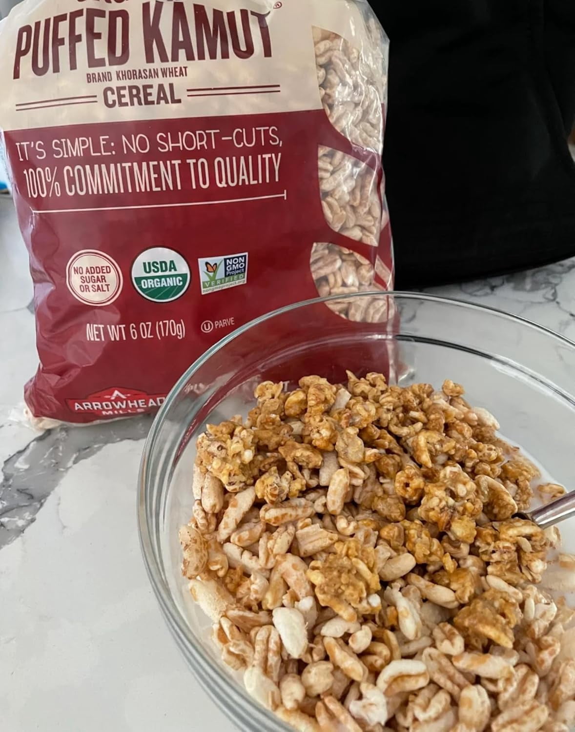 Arrowhead Mills, Organic Puffed Kamut Cereal, 6 oz Pack of 4