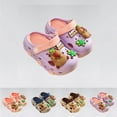 thumbnail image 5 of CUZIBR Toddler Kids Clogs Cute Cartoon Animal Graphic Summer Slippers For Girls Soft Anti- Sole Indoor Outdoor Waterproof Beach Sandal Holiday Vacation Casual Garden Shoes,Purple,7-8 Years, 5 of 8