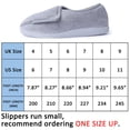thumbnail image 3 of Women's Memory Foam Diabetic Slippers Arthritis Edema Adjustable Comfortable House Shoes Closed Toe, Gray 7, 3 of 6
