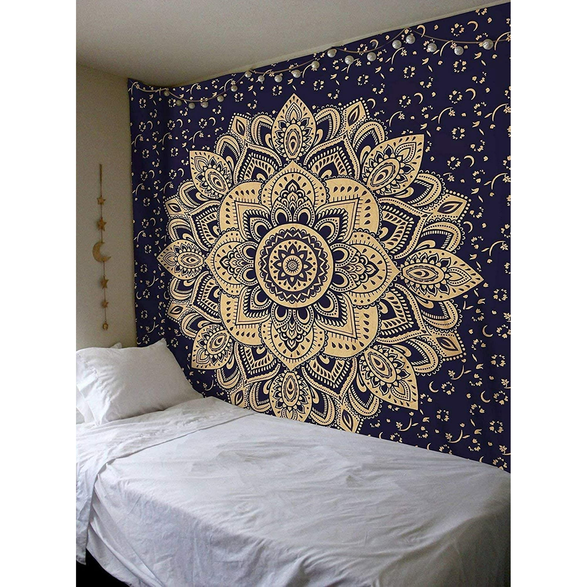 Blue and gold tapestry sale