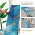thumbnail image 4 of YETTASBIN Turquoise Marble Dining Room Chair Covers Set of 4, Non Slip Stretch Chair Slipcovers Removable Washable Chair Protector Cover for Kitchen, Dining Room, Holiday Party, Home Decor, 4 of 6