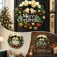 thumbnail image 4 of LEFXSMR Christmas Wreaths for Front Door, 12" Christmas Wreath with Bells Bow Balls, Christmas Decorations for Porch Window Mantel Home Winter Holiday, 4 of 6