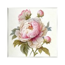 Stupell Industries Detailed Pink Peony Flower Buds Botanical & Floral Painting Unframed Art Print Wall Art