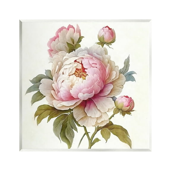 Stupell Industries Detailed Pink Peony Flower Buds Botanical & Floral Painting Unframed Art Print Wall Art
