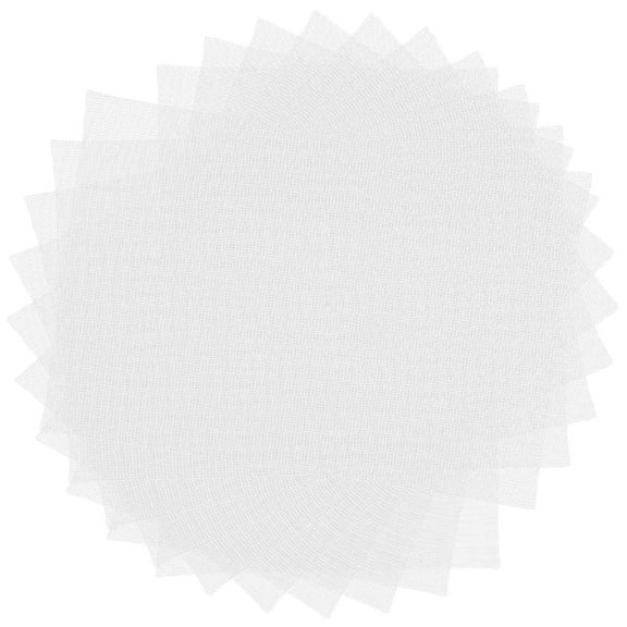 WEUVEB 25Pcs White Fiberglass Flowerpot Mesh Mat Air Permeability Water Drainage Bonsai Bottom Mats 11.8x7.9x0.04in