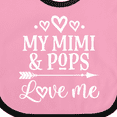 thumbnail image 4 of Inktastic Mimi and Pops Love Me Granddaughter Girls Baby Bib, 4 of 4