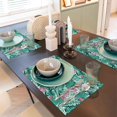 thumbnail image 6 of Placemats Set Of 4 / 6, Palm Leaves Placemats For Dining Table Indoor/Outdoors Heat Resistant Washable Placemats 18" X 12", 6 of 8