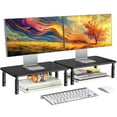 thumbnail image 1 of Soporte de monitor HUANUO ajustable en altura para 2 monitores, paquete de 2, 1 of 8