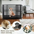 thumbnail image 5 of SMONTER Heavy Duty Dog Crate-42 inch Large Metal Dog Cage with 2 Doors and 4 Wheels, Stackable Dog Kennel for Large & Medium Dogs, Removable Tray, 5 of 8