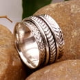 thumbnail image 2 of JewelsTrezoro Sterling Silver 925 Spinner Ring Meditation Ring Men Women Handmade Ring All Sizes Gift Item Jewelry TSR15A (US-4.5), 2 of 5