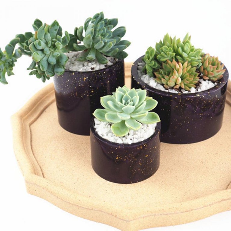 Silicone World Cylinder Flower Pot Clay Silicone Mold Diy Handmade