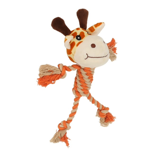 Squeaky Plush Dog Toy, Bite Resistant Easy To Clean Tooth Protection Splicing Dog Toys For Pets Giraffe