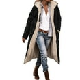 thumbnail image 2 of Rrunsv Womens Full Zipper Hooded Puffer Jacket Long Winter Coats with Pockets(Black,S), 2 of 5