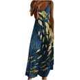 thumbnail image 2 of SMihono Robe Maxi Bohème d'Été pour Femmes Grande Taille Mode Féminine Décontractée d'Été avec Poches Sans Manches en Dentelle Imprimée Robe à Col en V Robe de Plage Évasée, 2 of 5