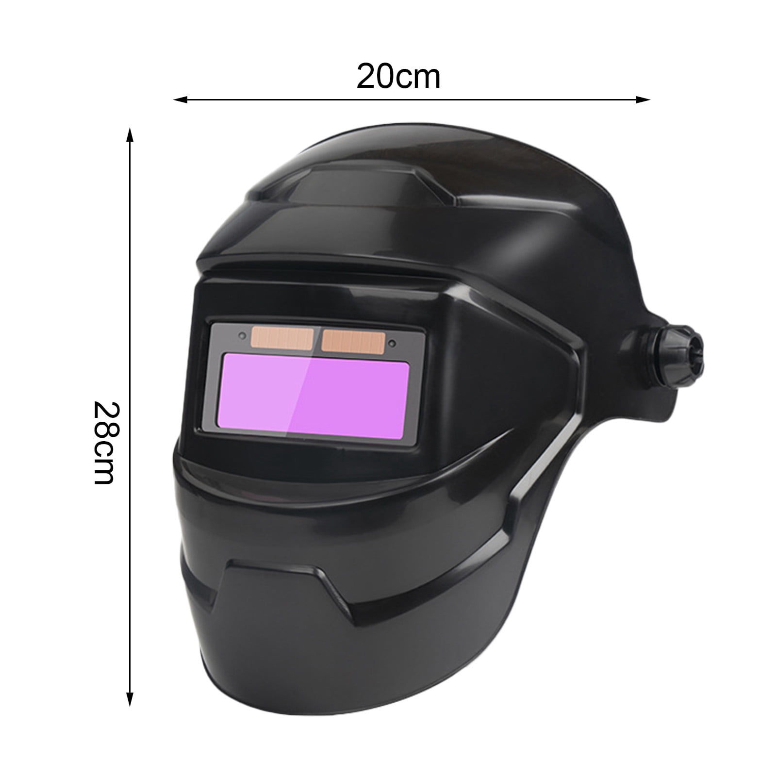 Solar Powered Auto Darkening Welding Helmet, Large Viewing LCD Clear Welding Shield Grinding Hood Safety Gear