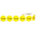 thumbnail image 2 of Yellow with Black Tuna Circle Dot Adhesive Stickers, 1 Inch Round Labels, 500 Total Stickers, 2 of 2