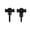 Black, variant on Barrel Guitar String Guides String Retainers Trees with Short and Tall Spacers for Most Electric Guitars, 2PCS, Gold