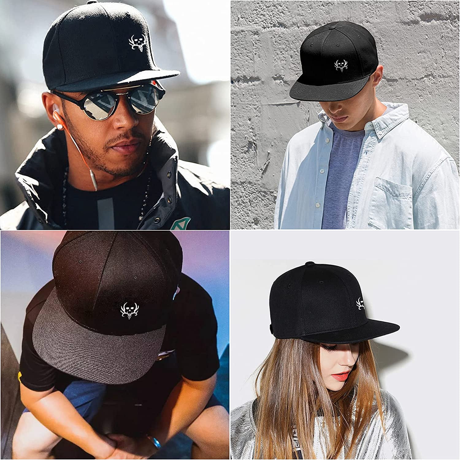 HTWW Snapback Hats for Men Flat Bill 