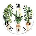 thumbnail image 2 of Designart 'Houseplant Monstera & Peace Lily In Terra Cotta' Farmhouse Wall Clock, 2 of 5