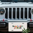 thumbnail image 5 of License Plate, Colorful "Somebody's Problem" Art Decorative Front,Personalized Stainless Steel License Plate Cover For Men Women,12.2" X 6.2", 5 of 6