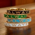 thumbnail image 4 of ALWAYS Ring - Personalized Enamel Ring - 4mm Wide Enamel Stacking Band - Customized Enamel Band- Proposal Ring - Wedding Band - High Quality, 4 of 6