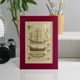 thumbnail image 5 of Antique Ship Plan II -Framed Print w/glass-Cherry Red, 5 of 8