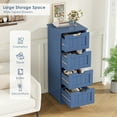 thumbnail image 5 of Homfa Bathroom Storage Cabinet, Free Standing Narrow Cabinet with 4 Drawers Entryway Storage Organizer for Living Room Bedroom, Blue, 5 of 7