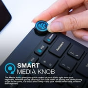 JLab GO Wireless Keyboard for Windows | Mac | iOS | Android | Chrome, 2.4 GHz Wireless, Bluetooth 5.0,Connect up to 3 Devices, Multi-Media knob, Designed for PCs, Laptops, Tablets and Smart Phones