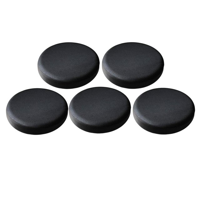 5X FUNDA de BARRA TABURETE COCINA COMEDOR TABURETE SILLA FUNDA ASIENTO 35CM DIA. NEGRO