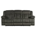 thumbnail image 2 of Lexicon Laurelton 90" Traditional Microfiber Double Reclining Sofa in Chocolate, 2 of 5