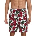 thumbnail image 3 of Lsque Rose Flowers Mens Sleep Pajama Shorts,Short Pajama Pants, Cotton Ultra-Soft Knit-XX-Large, 3 of 9