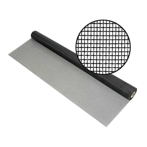 Replacement Screen, Fiberglass, 72 in W, 100 ft L, 0.013 in Wire Dia, Charcoal