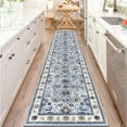 thumbnail image 5 of Findosom Washable Runner Rug 2'x10' Non-slip Kitchen Runner Rug, Vintage Paisley Runner Rugs Soft Distressed Carpet Boho Runner Rug for Hallway Bedroom Laundry Entryway,Blue, 5 of 10