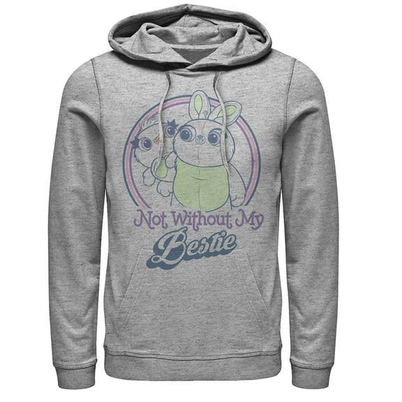 Men's Toy Story Ducky & Bunny Besties Pull Over Hoodie Athletic Heather Small